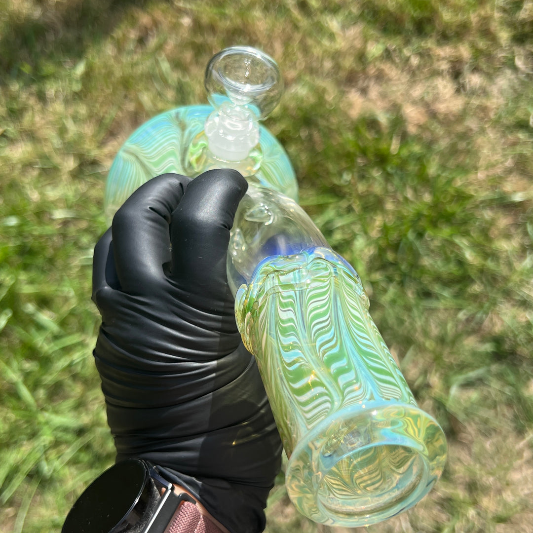 10" Fumed Bent Neck Beaker Bong Glass Pipe Mary Jane's Glass   