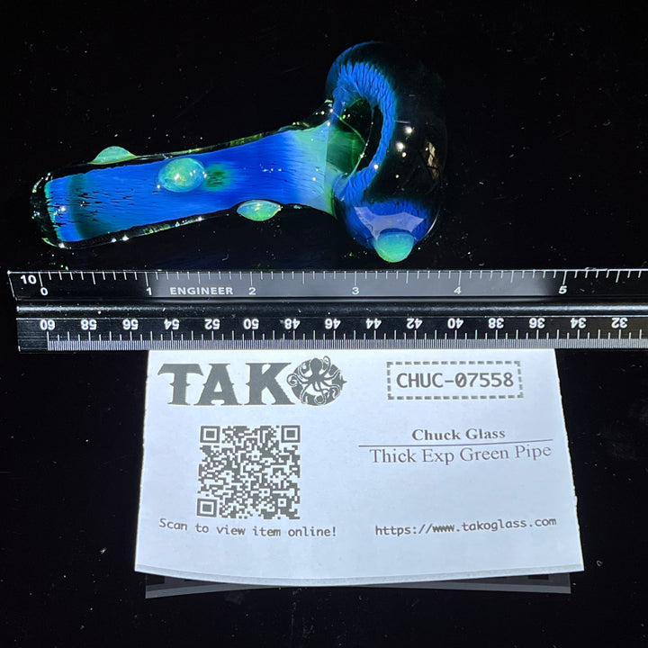 Thick Exp Green Pipe Glass Pipe Chuck Glass