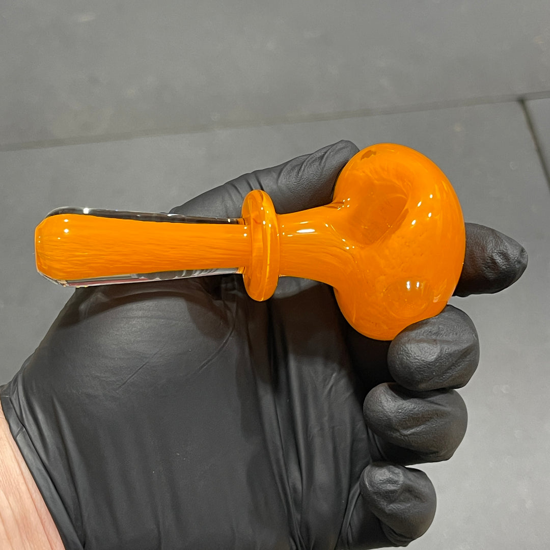 Thick Orange Frit Pipe Glass Pipe Chuck Glass