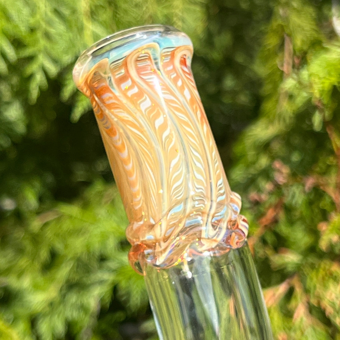 10" Fumed Bent Neck Beaker Bong Glass Pipe Mary Jane's Glass   