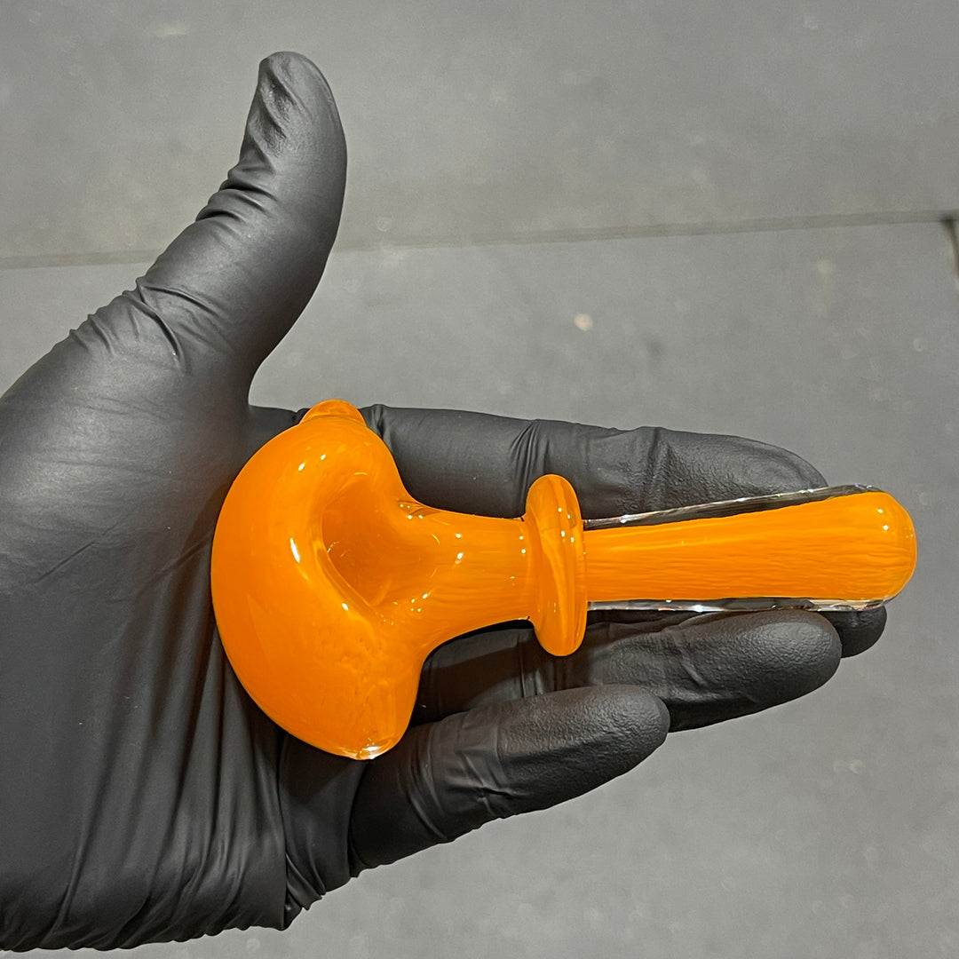 Thick Orange Frit Pipe Glass Pipe Chuck Glass