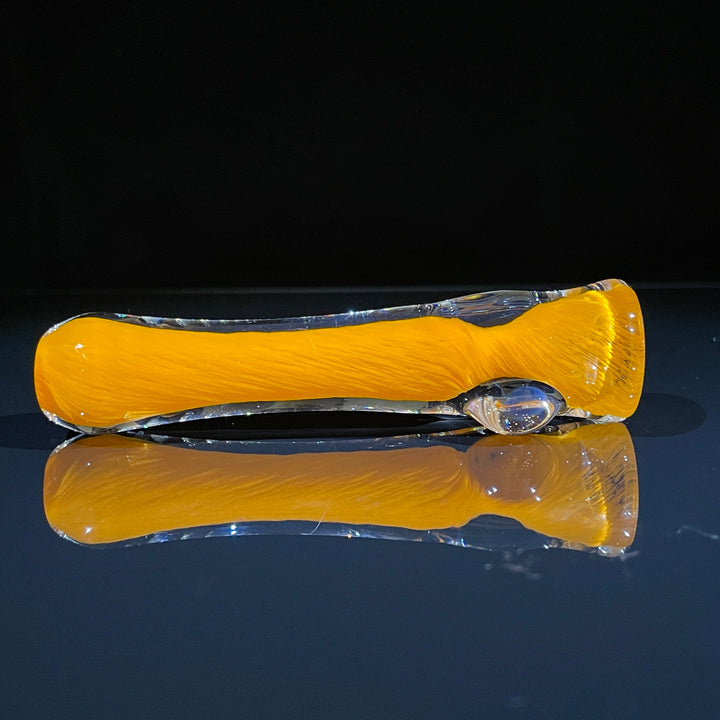 Thick Orange Frit Chillum Glass Pipe Chuck Glass