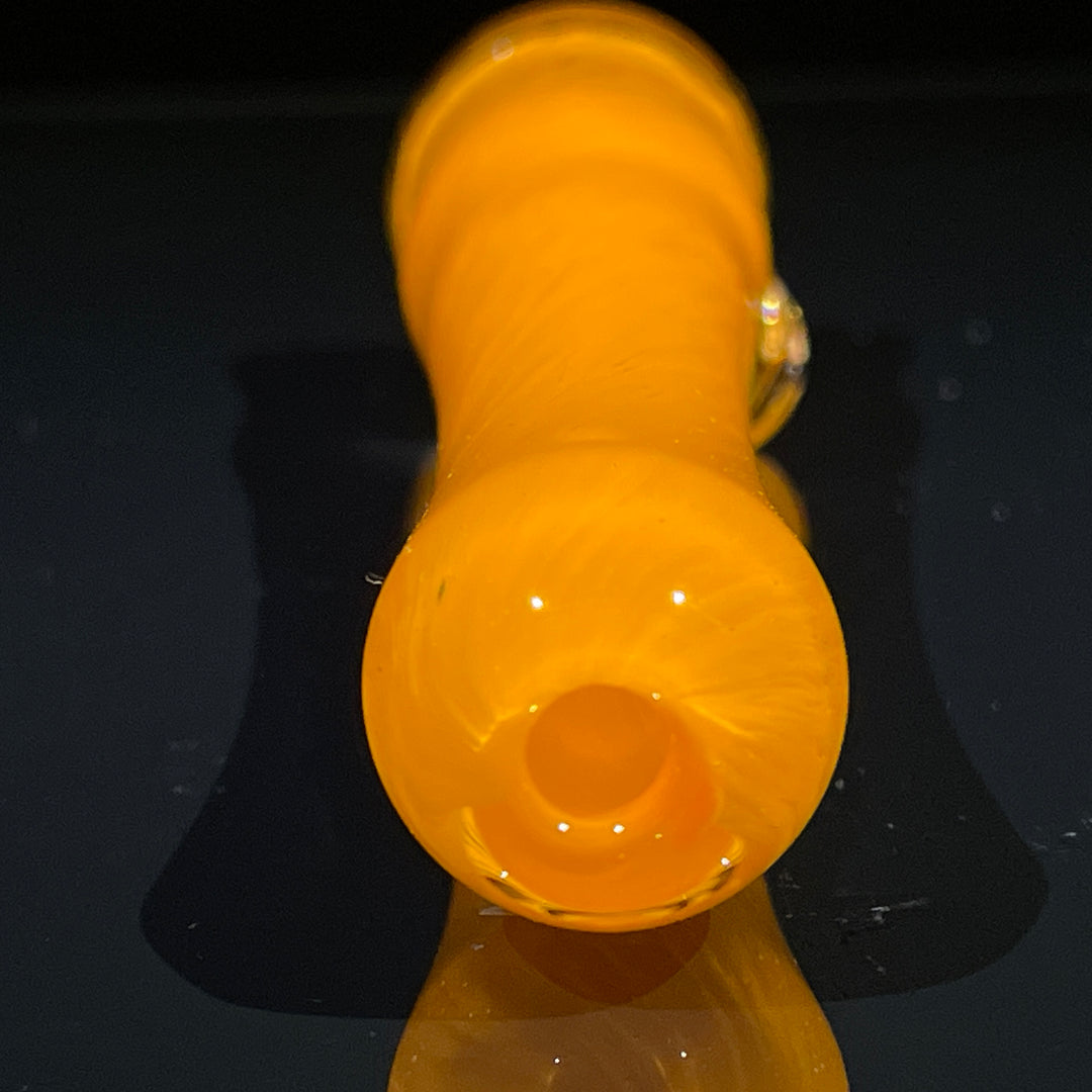 Thick Orange Frit Chillum Glass Pipe Chuck Glass