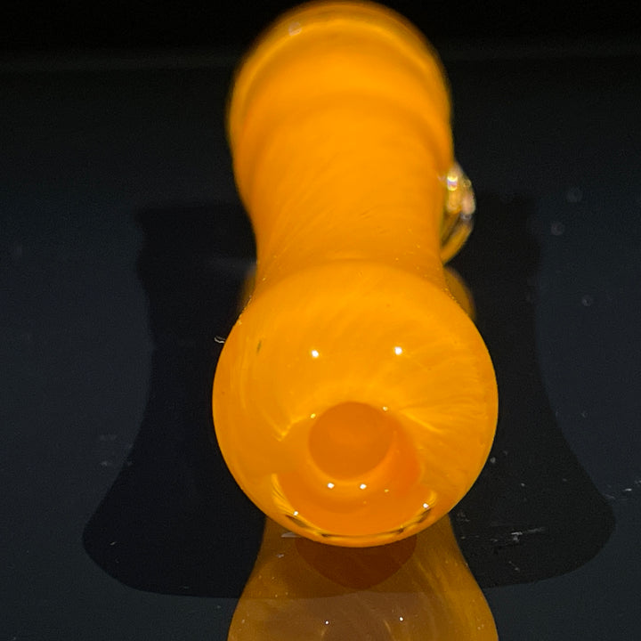 Thick Orange Frit Chillum Glass Pipe Chuck Glass