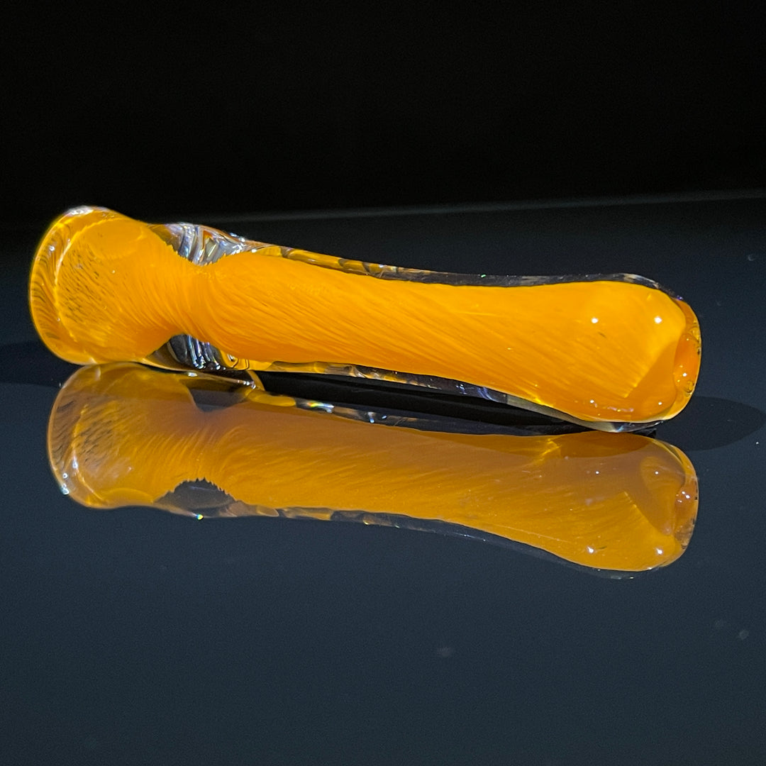 Thick Orange Frit Chillum Glass Pipe Chuck Glass