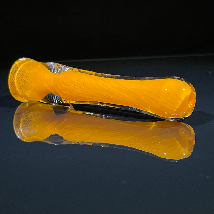 Thick Orange Frit Chillum Glass Pipe Chuck Glass