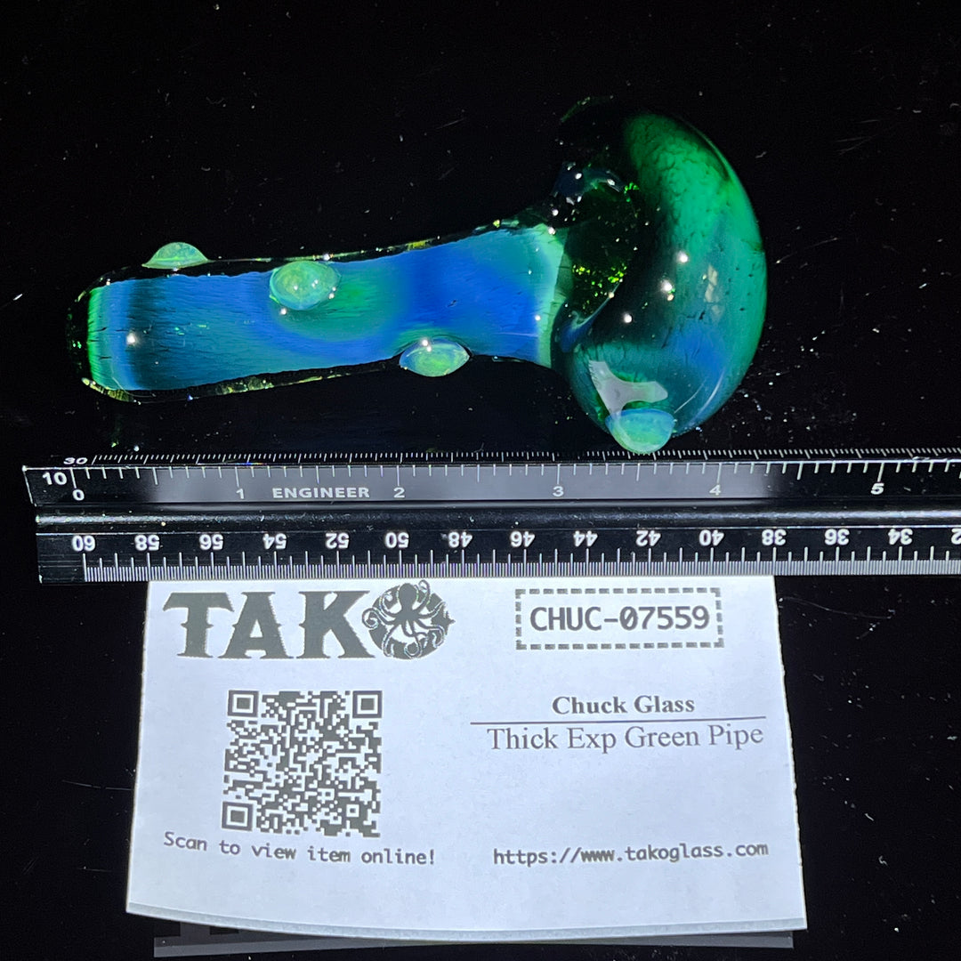 Thick Exp Green Pipe Glass Pipe Chuck Glass