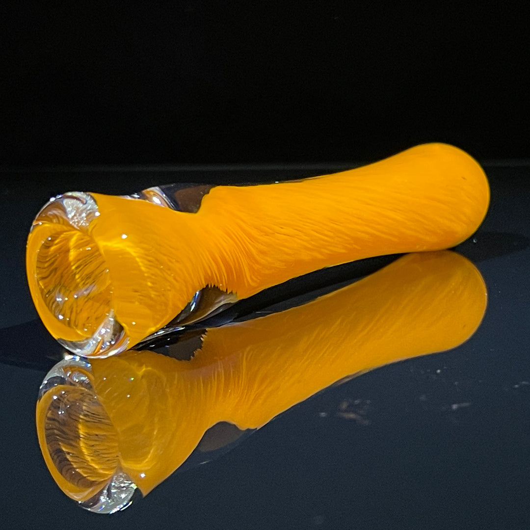 Thick Orange Frit Chillum Glass Pipe Chuck Glass