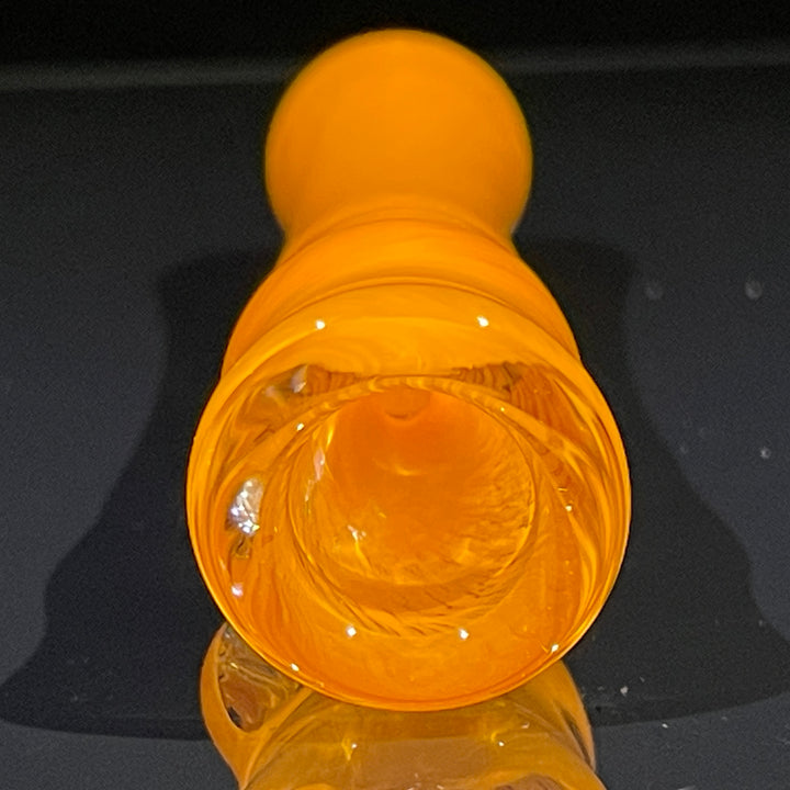 Thick Orange Frit Chillum Glass Pipe Chuck Glass