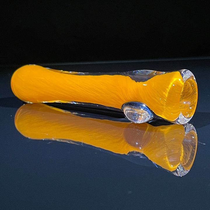 Thick Orange Frit Chillum Glass Pipe Chuck Glass