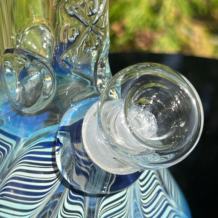 9.5" Fumed Bent Neck Beaker Bong Glass Pipe Mary Jane's Glass   