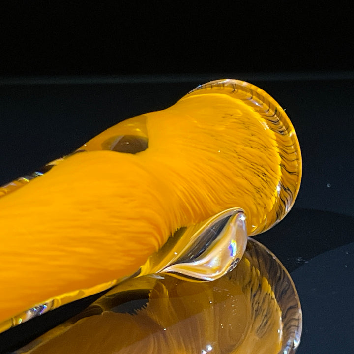 Thick Orange Frit Chillum Glass Pipe Chuck Glass