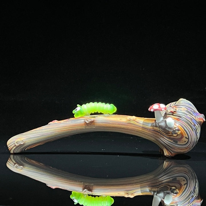 Wood Grain Caterpillar Gandalf Pipe Glass Pipe Wazoo Glass