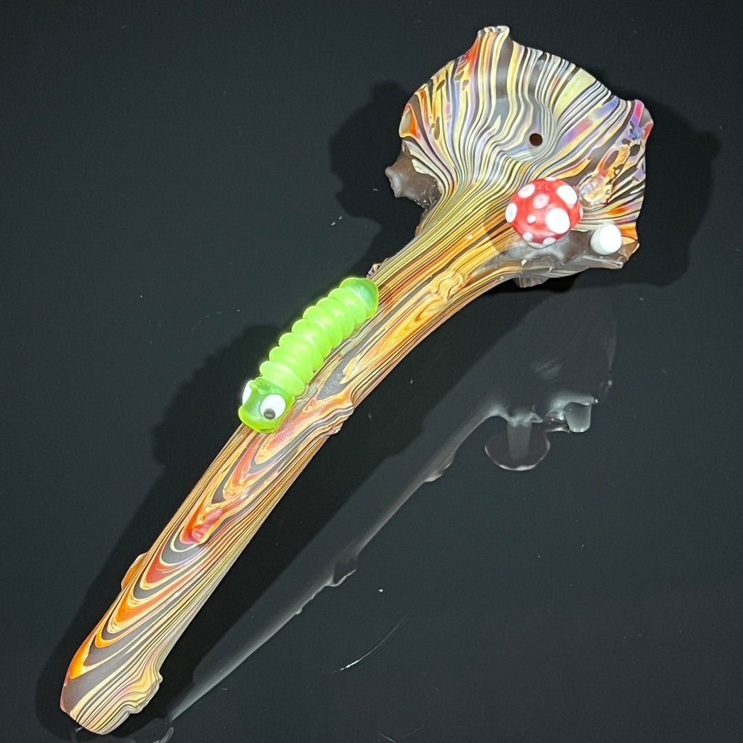 Wood Grain Caterpillar Gandalf Pipe Glass Pipe Wazoo Glass