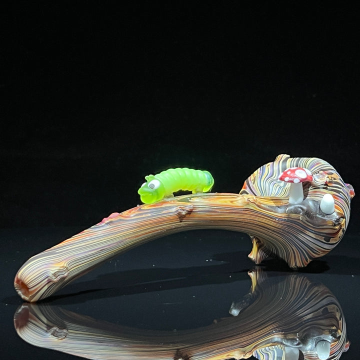 Wood Grain Caterpillar Gandalf Pipe Glass Pipe Wazoo Glass