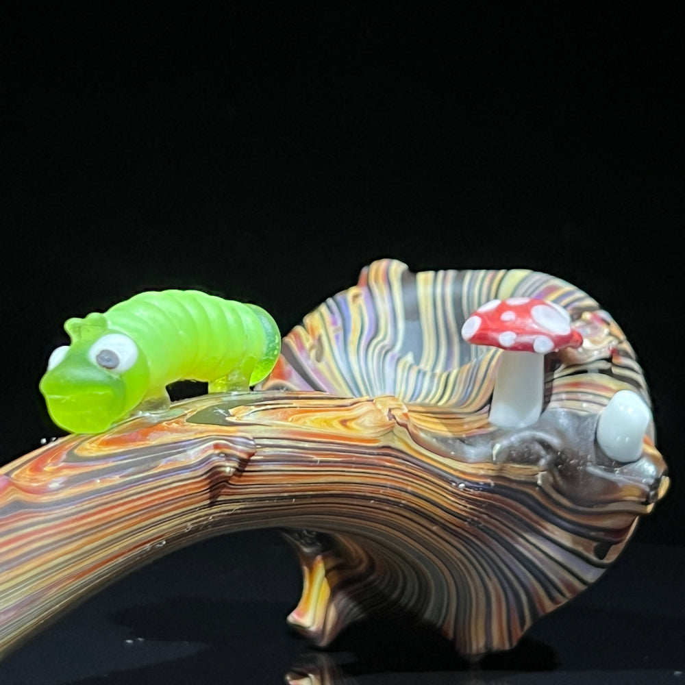 Wood Grain Caterpillar Gandalf Pipe Glass Pipe Wazoo Glass