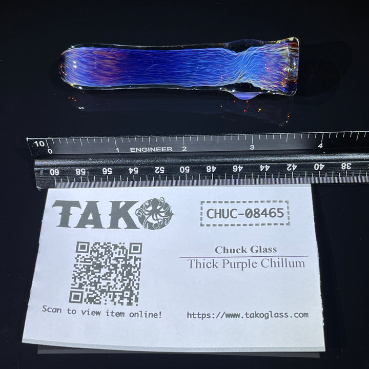 Thick Purple Chillum Glass Pipe Chuck Glass