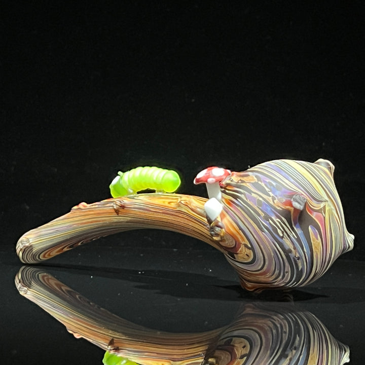 Wood Grain Caterpillar Gandalf Pipe Glass Pipe Wazoo Glass