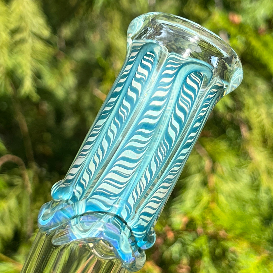 9.5" Fumed Bent Neck Beaker Bong Glass Pipe Mary Jane's Glass   