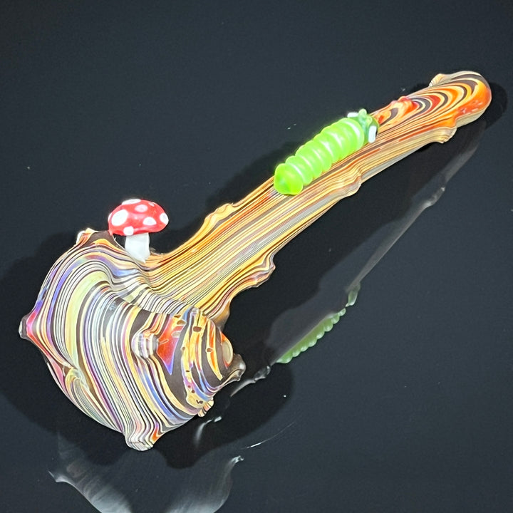 Wood Grain Caterpillar Gandalf Pipe Glass Pipe Wazoo Glass