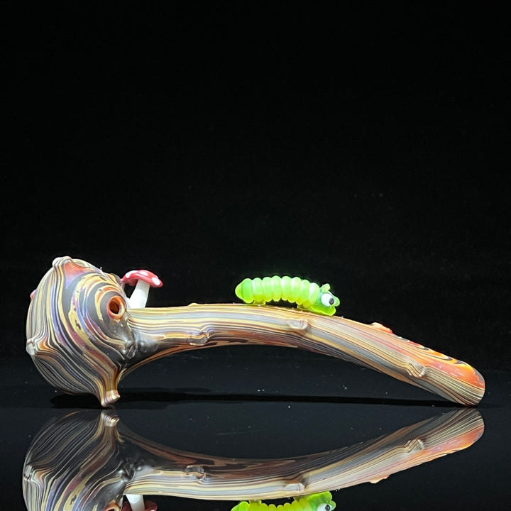 Wood Grain Caterpillar Gandalf Pipe Glass Pipe Wazoo Glass