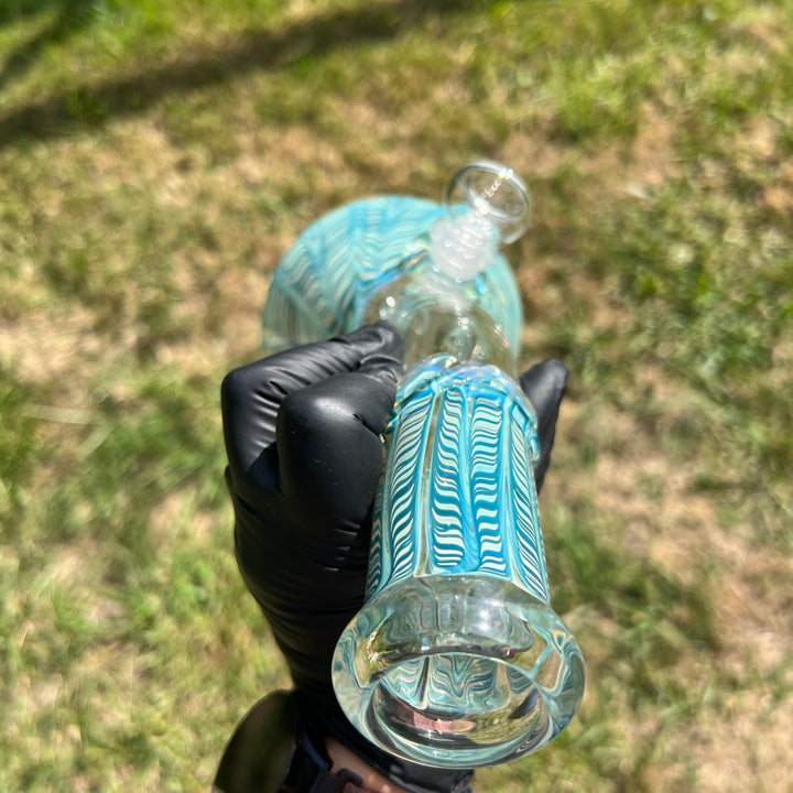 9.5" Fumed Bent Neck Beaker Bong Glass Pipe Mary Jane's Glass   