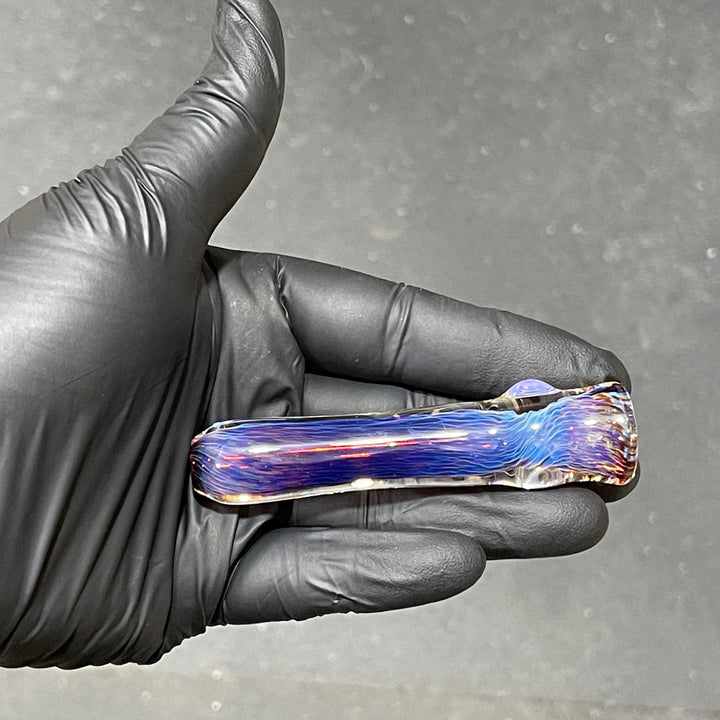 Thick Purple Chillum Glass Pipe Chuck Glass