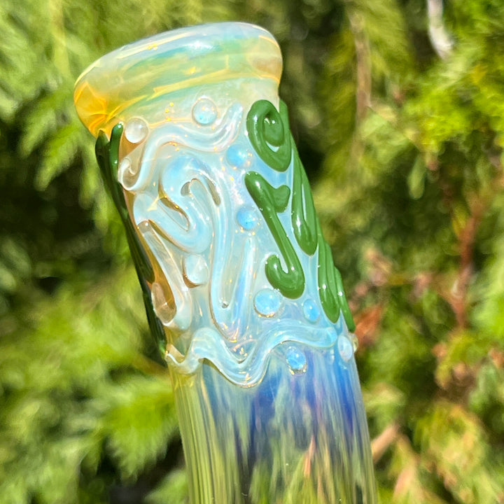 10" Fumed Bent Neck Beaker Bong Glass Pipe Mary Jane's Glass   