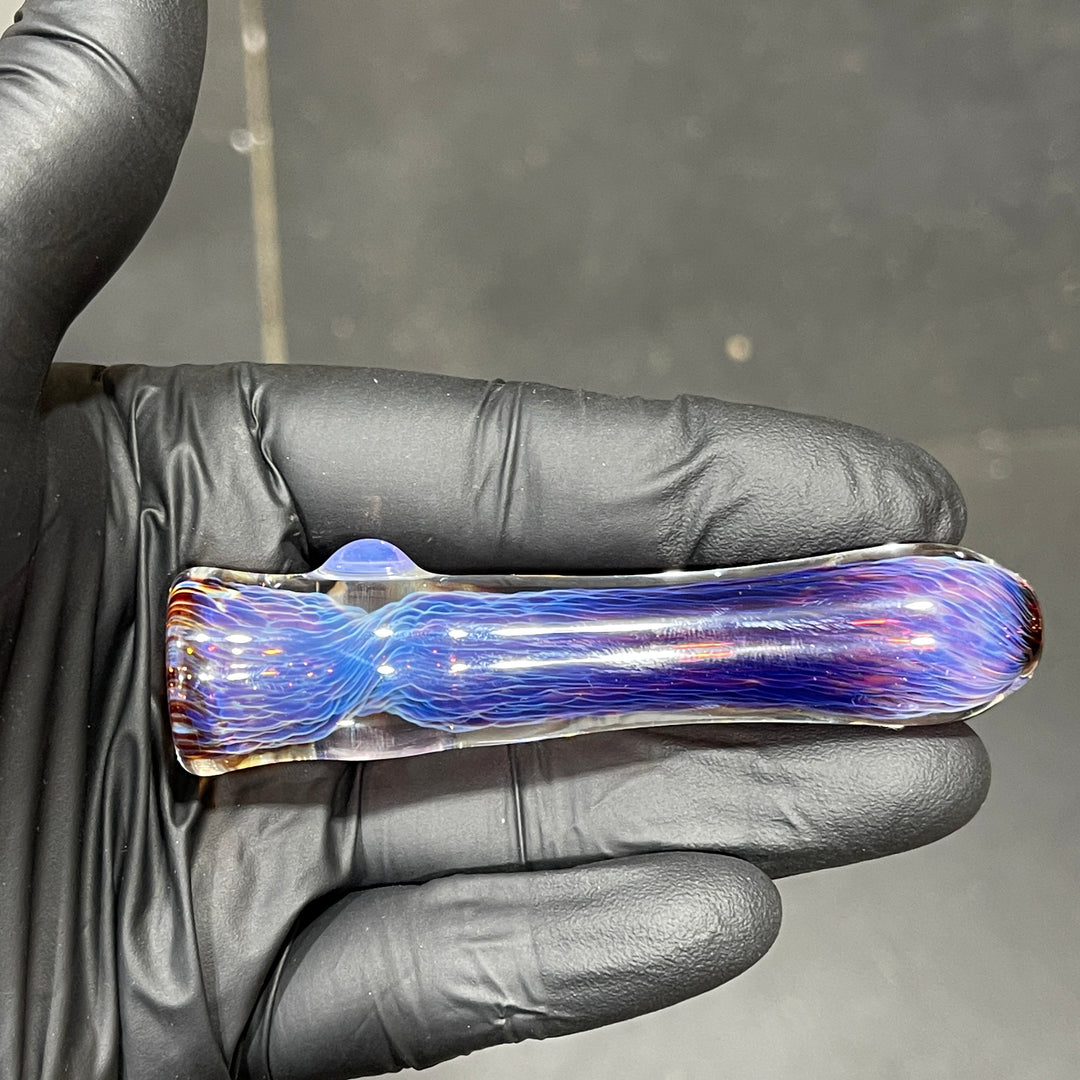 Thick Purple Chillum Glass Pipe Chuck Glass