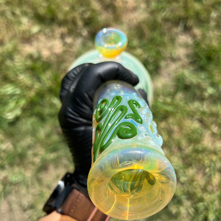 10" Fumed Bent Neck Beaker Bong Glass Pipe Mary Jane's Glass   