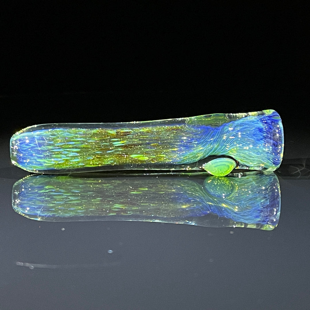 Mystery Aventurine Chillum Glass Pipe Chuck Glass