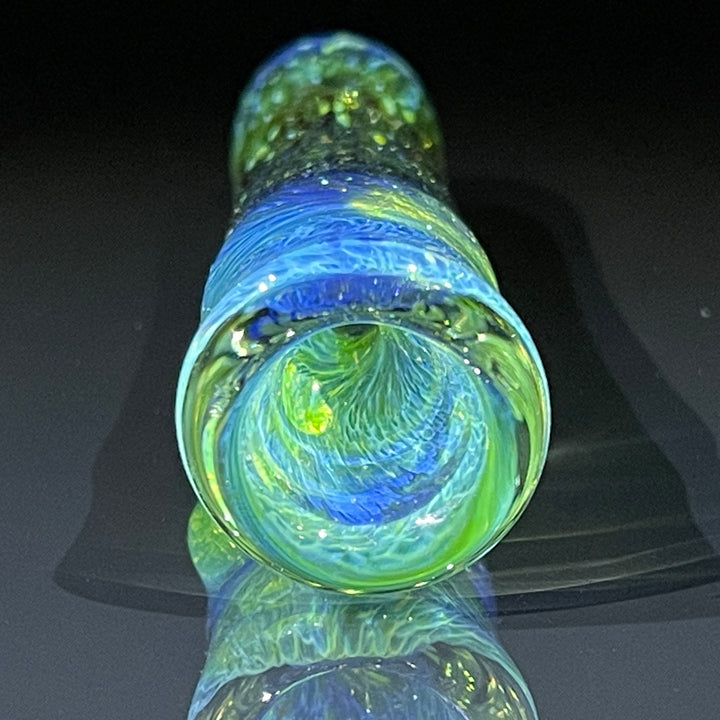 Mystery Aventurine Chillum Glass Pipe Chuck Glass