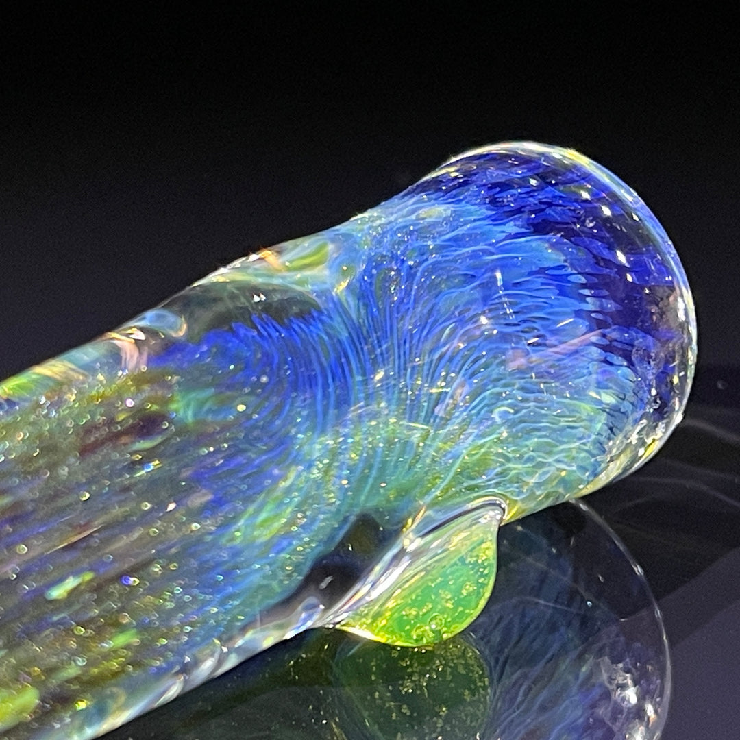 Mystery Aventurine Chillum Glass Pipe Chuck Glass