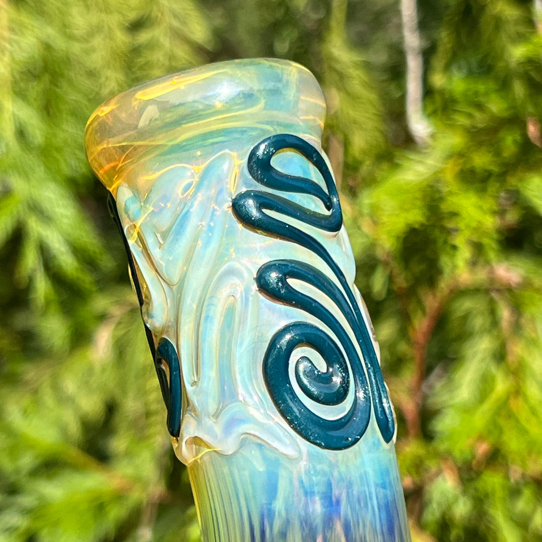 10.5" Fumed Bent Neck Beaker Bong Glass Pipe Mary Jane's Glass   