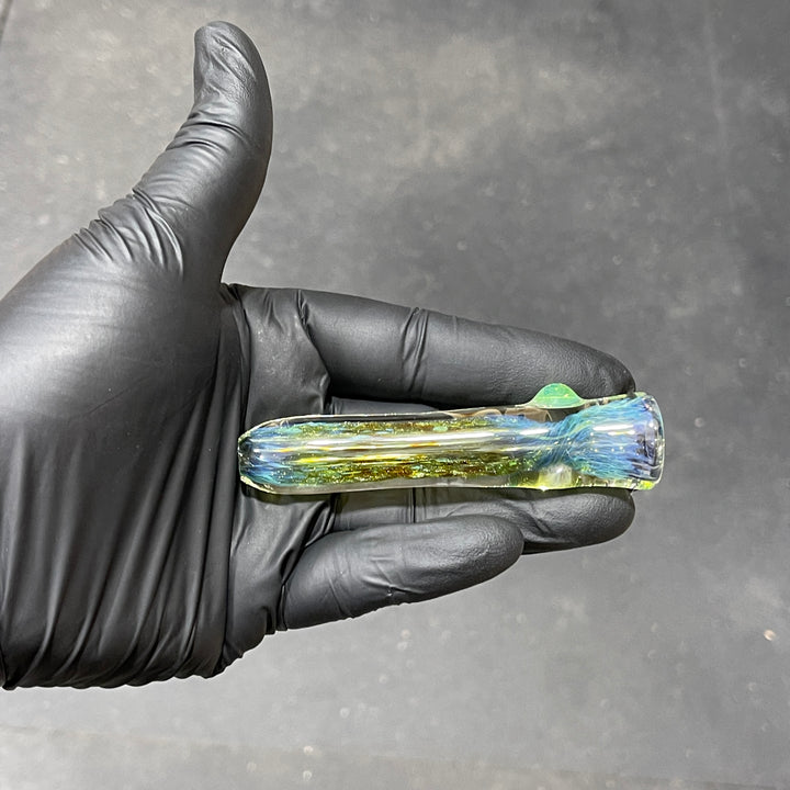 Mystery Aventurine Chillum Glass Pipe Chuck Glass