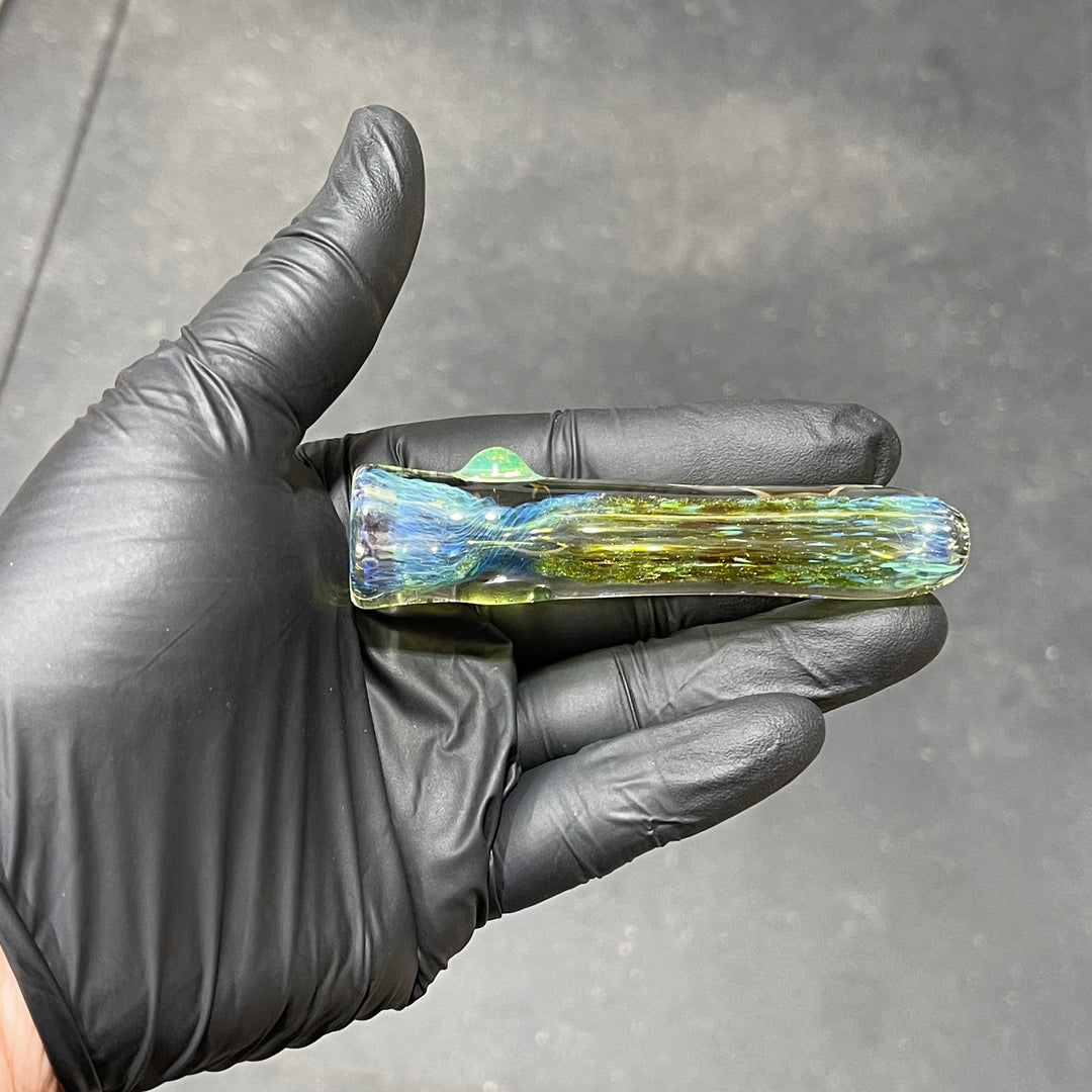 Mystery Aventurine Chillum Glass Pipe Chuck Glass