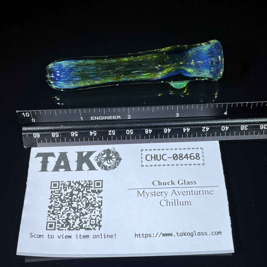 Mystery Aventurine Chillum Glass Pipe Chuck Glass