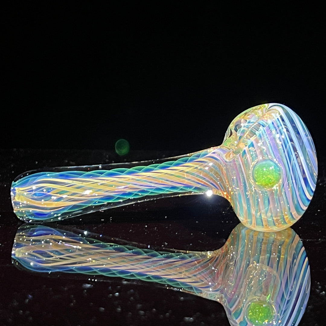 Thick Fume Pipe Green Slyme Marble Glass Pipe Chuck Glass