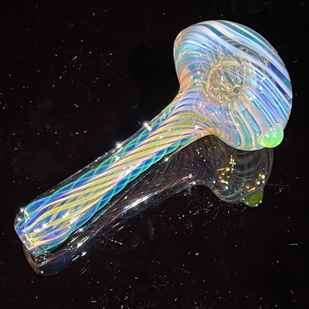 Thick Fume Pipe Green Slyme Marble Glass Pipe Chuck Glass