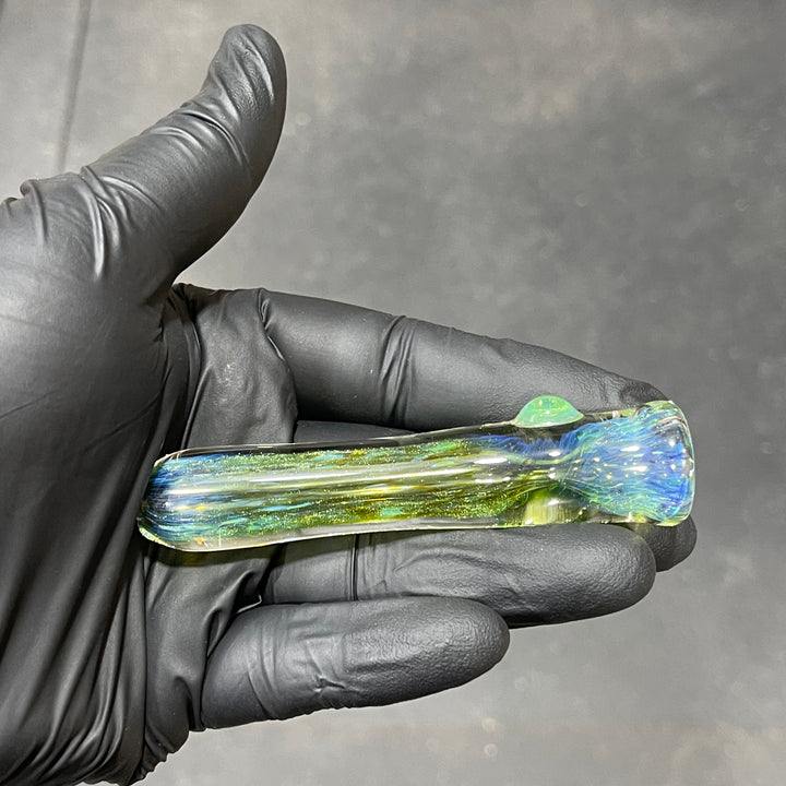 Mystery Aventurine Chillum Glass Pipe Chuck Glass