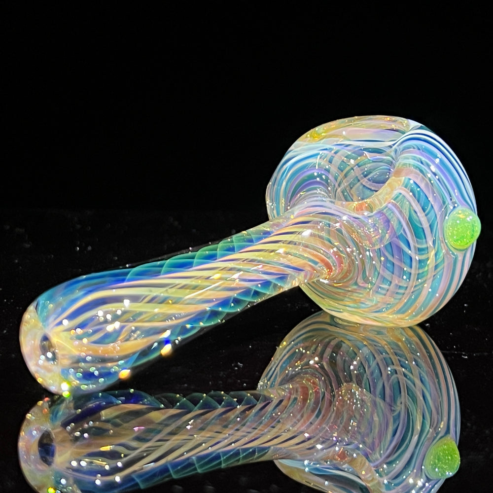 Thick Fume Pipe Green Slyme Marble Glass Pipe Chuck Glass