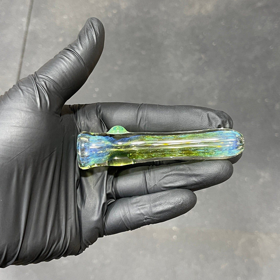 Mystery Aventurine Chillum Glass Pipe Chuck Glass