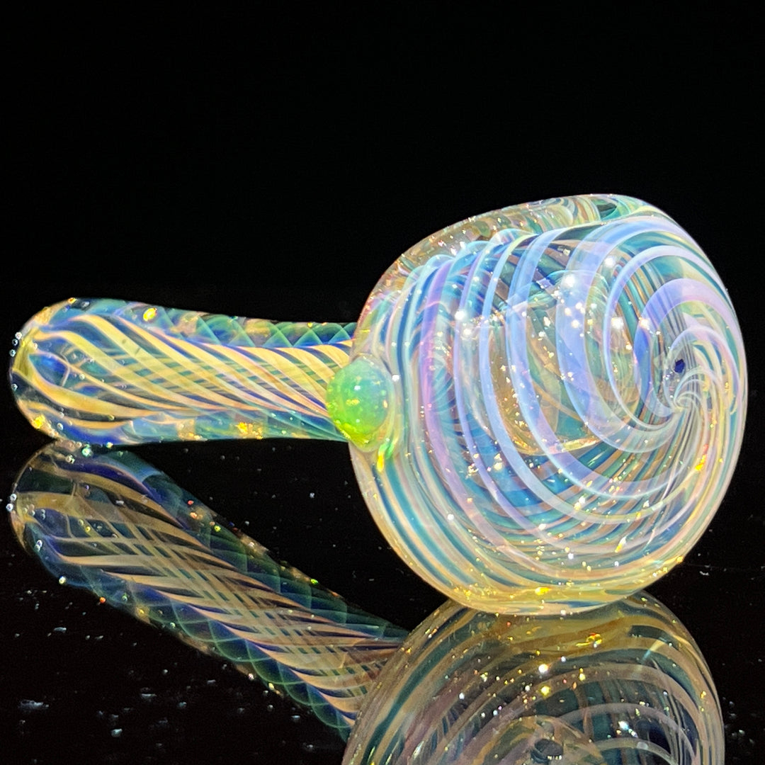 Thick Fume Pipe Green Slyme Marble Glass Pipe Chuck Glass