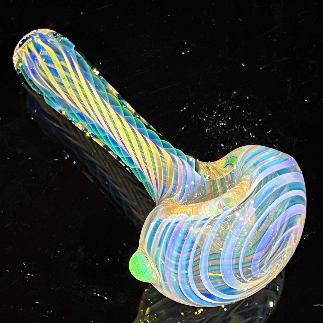 Thick Fume Pipe Green Slyme Marble Glass Pipe Chuck Glass