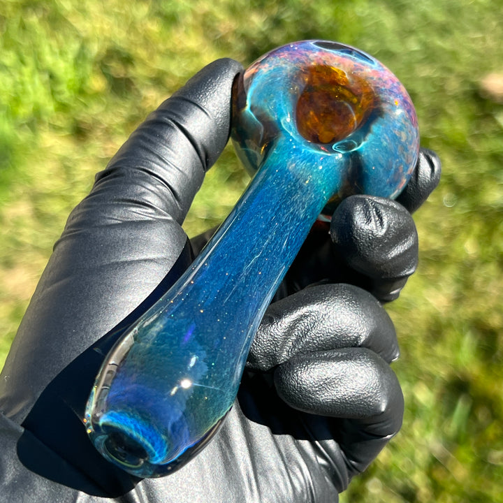 Blue Sea Sparkle Pipe Glass Pipe Beezy Glass   