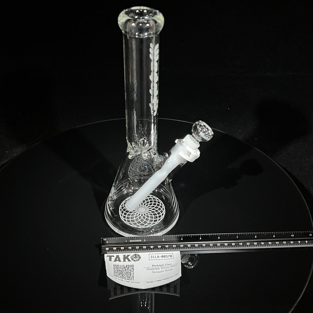 Illadelph White Mini Beaker Bong Glass Pipe Illadelph Glass