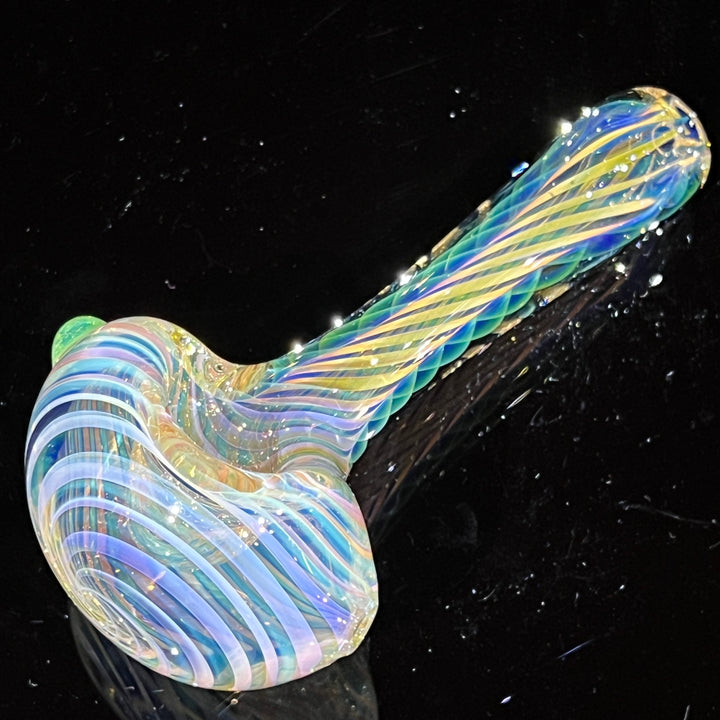 Thick Fume Pipe Green Slyme Marble Glass Pipe Chuck Glass