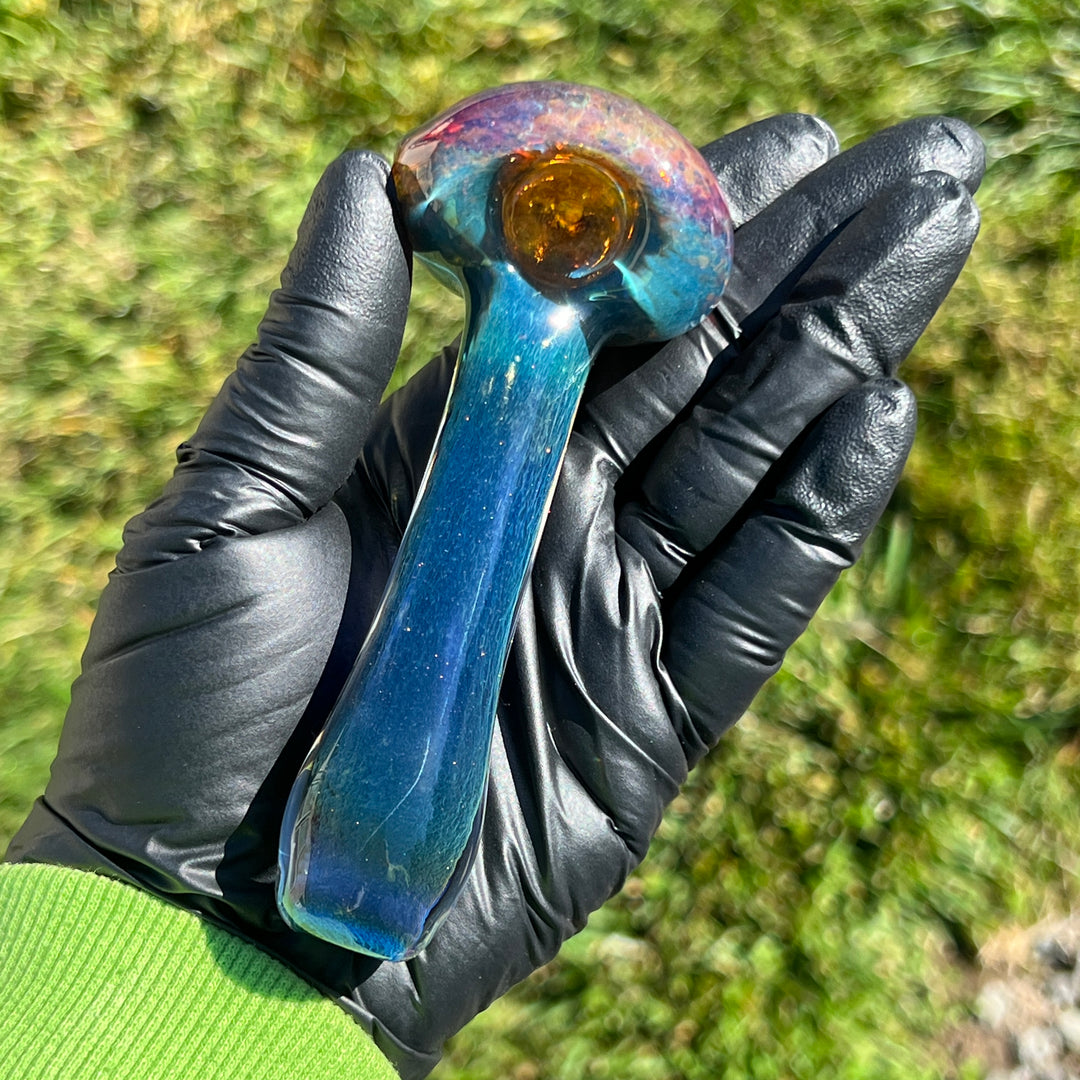 Blue Sea Sparkle Pipe Glass Pipe Beezy Glass   