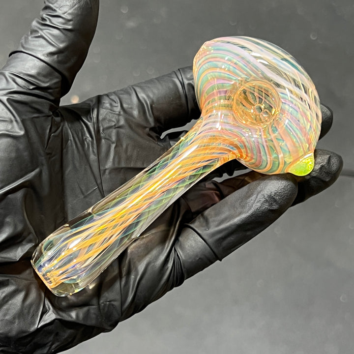 Thick Fume Pipe Green Slyme Marble Glass Pipe Chuck Glass