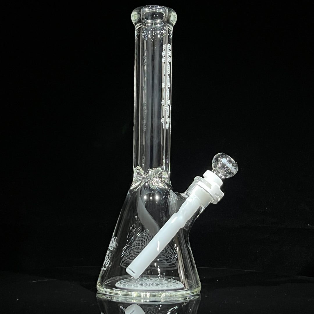 Illadelph White Mini Beaker Bong Glass Pipe Illadelph Glass